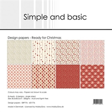 Simple and Basic Design Papers - Ready for Christmas 30,5x30,5 cm (stor)