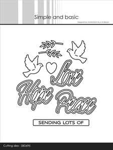 Simple and Basic Die - Doves, Love, Hope and Peace