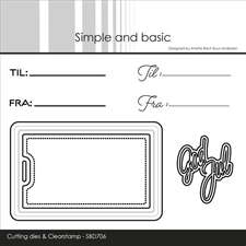 Simple and Basic Die & Clearstamp - Gift Tag with Elegant Edges