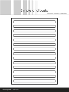 Simple and Basic Die - A6 Rectangle Horizontal Striped Panel