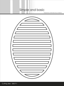 Simple and Basic Die - A6 Oval Horizontal Striped Panel