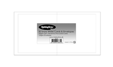 Hobbygros Kort & Kuverter - Kvadratisk Mini 3x3" (7,6x7,6cm) Snow White (hvid) / 50 sæt