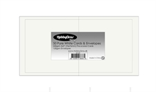 Hobbygros Kort & Kuverter - Kvadratisk Mini 3x3" (7,6x7,6cm) Pure White (knækket hvid) / 50 sæt