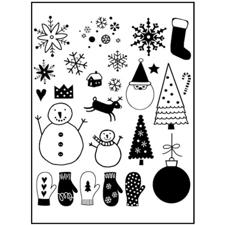 Clearstamp - Snowflakes, Snowmen & Mittens