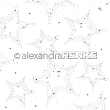 Alexandra Renke Design Scrapbook Paper 12x12" - Geometric Christmas / Many Stars