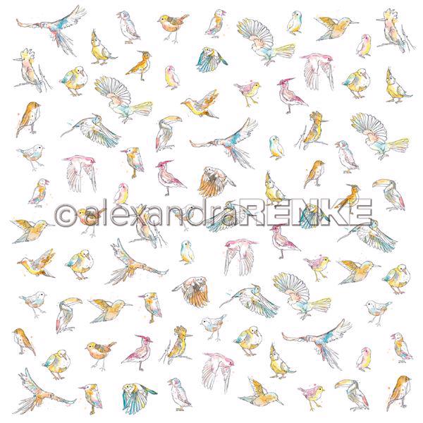Alexandra Renke Design Scrapbook Paper 12x12" - Paradise / Many Different Birds