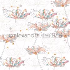 Alexandra Renke Design Scrapbook Paper 12x12" - Paradise / Many Sidelong Poppies