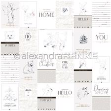 Alexandra Renke Design Scrapbook Paper 12x12" - Card Set Christmas Forest Animals