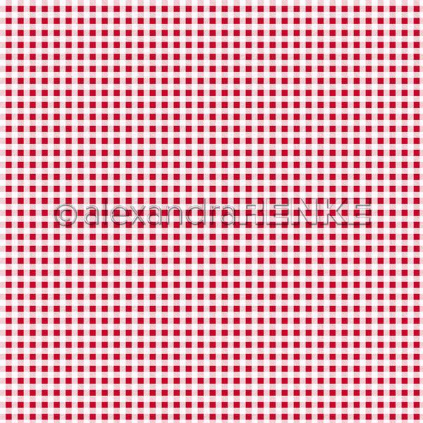 Alexandra Renke Design Scrapbook Paper 12x12" - Fine Small Red Check