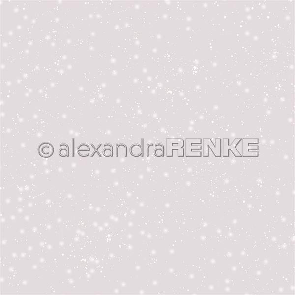 Alexandra Renke Design Scrapbook Paper 12x12" - Silver Grey Starry Snow Sky Light