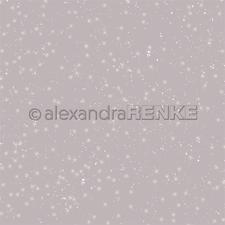 Alexandra Renke Design Scrapbook Paper 12x12" - Silver Grey Starry Snow Sky Very Dark