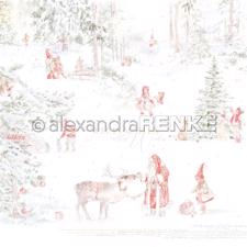 Alexandra Renke Design Scrapbook Paper 12x12" - Santa and the Children in the Christmas Forest