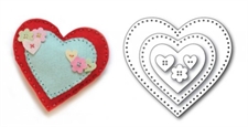 Memory Box Die - Plush Folk Hearts