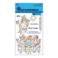Art Impressions Clear Stamp Set - Beach Babes