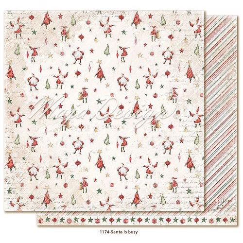 Maja Design Scrapbook Paper - Happy Christmas / Santa is Busy