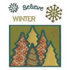 Sizzix Thinlits - Winter Card Front