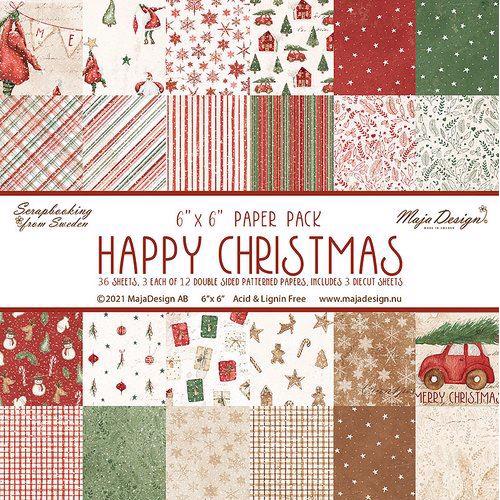 Maja Design Scrapbook Paper Stack 6x6 - Happy Christmas