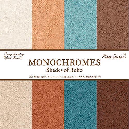 Maja Design Scrapbook Paper 12x12" - Bohemian Harmony - Monochromes (4 ark ensfarvet)