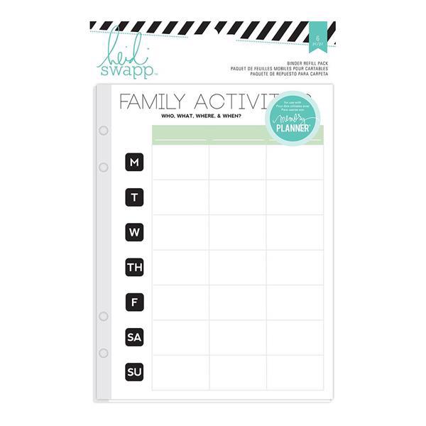 Heidi Swapp Planner System - Hello Beautiful Refill Pack / Family Activities