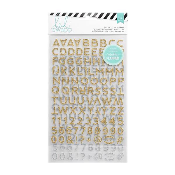 Heidi Swapp Planner System - Hello Beautiful Alpha Stickers Silver & Gold