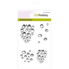 CraftEmotions Clear Stamp Set - Water Drops