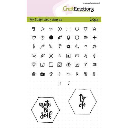 CraftEmotions Clear Stamp Set - Bullet Journal / Signs 5mm