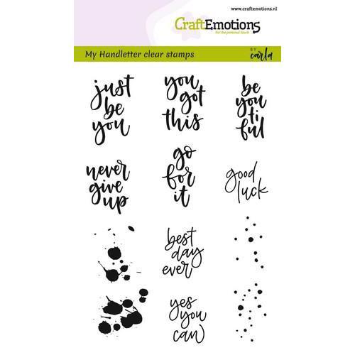 CraftEmotions Clear Stamp Set - My Handletter Small