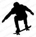 IO Stamps Cling Stamp - Skateboard Silhouette