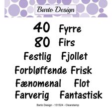 Barto Design Clearstamp - Dansk Tekst / Ordspil 2 (40-80)