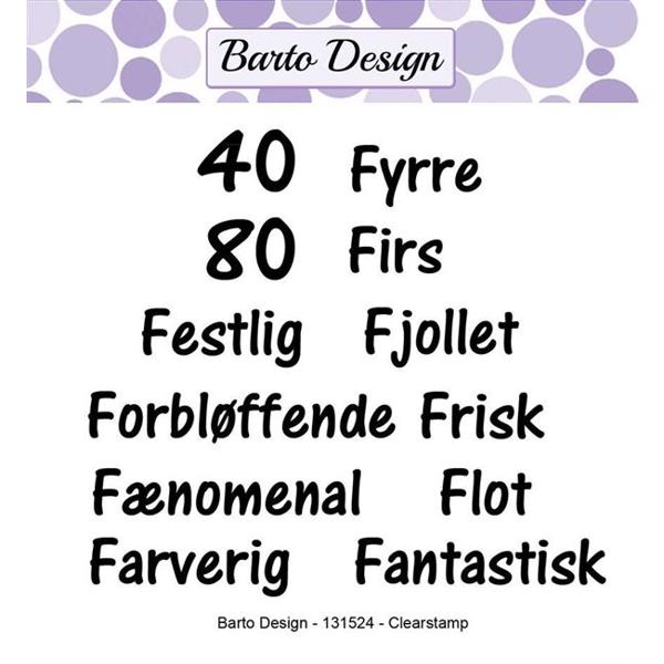 Barto Design Clearstamp - Dansk Tekst / Ordspil 2 (40-80)