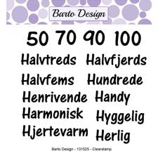 Barto Design Clearstamp - Dansk Tekst / Ordspil 3 (50-70-90-100)