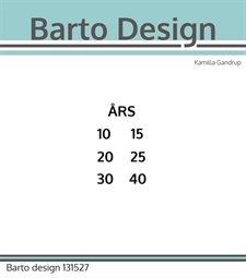 Barto Design Clearstamp - Tekster til Jubilæum die