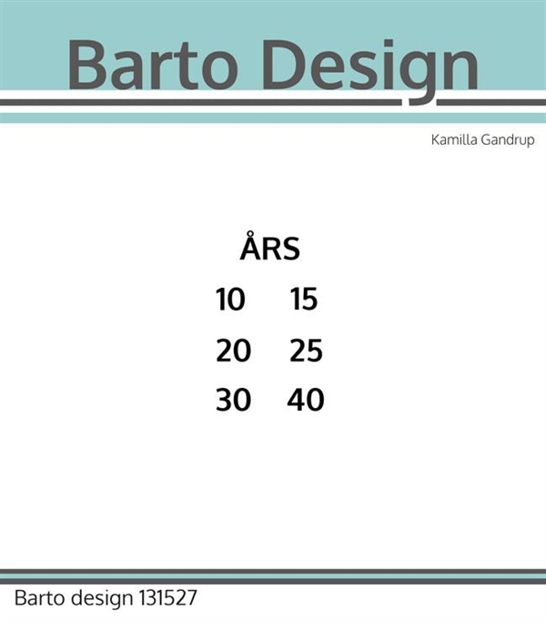 Barto Design Clearstamp - Tekster til Jubilæum die