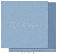 Maja Design Scrapbook Paper 12x12" - Shades of the Sea - Monochromes (5 ark ensfarvet)