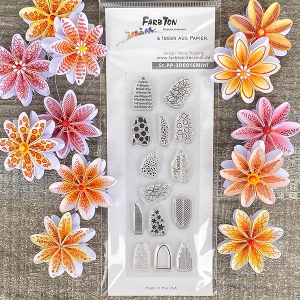 Farbton STEMPLER - Motiver til Foldet Blomst nr. 16 (mini)