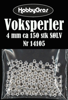 Voksperler - 4 mm Sølv