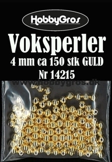 Voksperler - 4 mm Guld