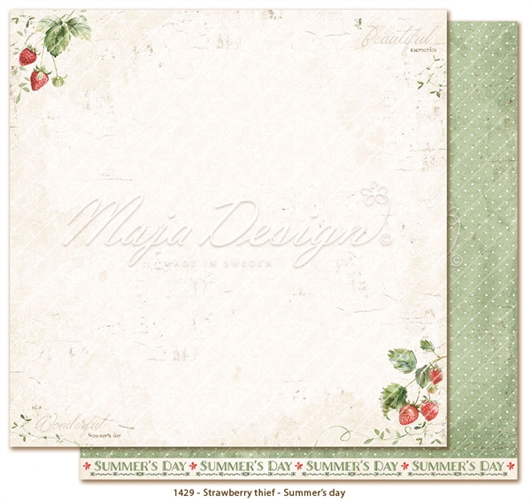 Maja Design Scrapbook Paper - Strawberry Thief / Summer\'s Day