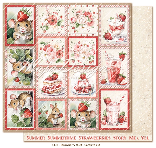 Maja Design Scrapbook Paper - Strawberry Thief / Cut-Out-Cards