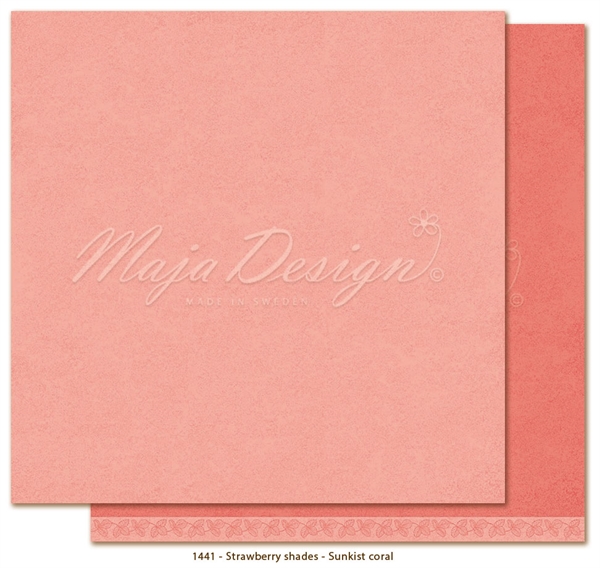 Maja Design Scrapbook Paper - Strawberry Shades / Sunkist Coral