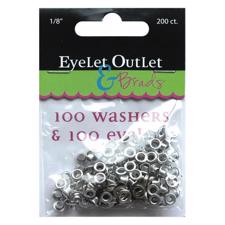 Eye-Lets & Washers 1/8" - Silver