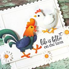 Elizabeth Crafts Die - Animals / Hen & Rooster