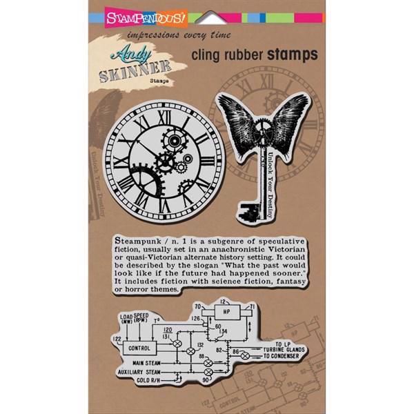 Stampendous Cling Stamp Set - Andy Skinner / Steampunk