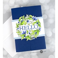 PinkFresh Studios Stamp + Die + Stencil Bundle - Reason to Smile Wreath