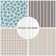 Simple and Basic Design Papers - Christmas Patterns (lille)