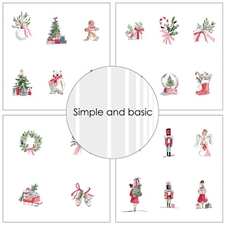 Simple and Basic Design Papers - Cozy Watercolour Christmas 30,5x30,5 cm (stor)