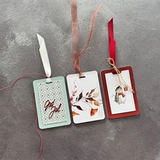 Simple and Basic Die & Clearstamp - Gift Tag with Elegant Edges