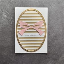 Simple and Basic Die - A6 Oval Horizontal Striped Panel