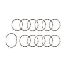 Vaessen Book Binding Rings - 38 mm (12 stk.) / Silver