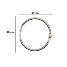 Vaessen Book Binding Rings - 38 mm (12 stk.) / Silver